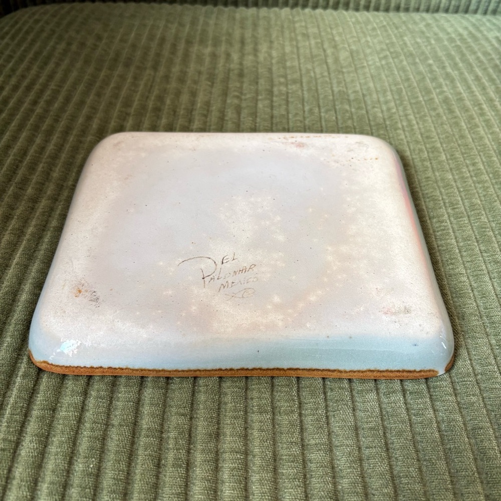 Vintage Ken Edwards El Palomar Mexico Bird & Butterfly Ceramic Plate - Picture 4 of 7